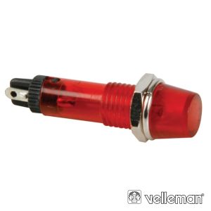 Luz Piloto Redondo Vermelho 8mm 220v VELLEMAN - (DRDF220RL)