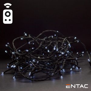 Luz de Natal 50 LEDS 6400K Comando IR 3xAA 5m - (ECL-IR-50CW)