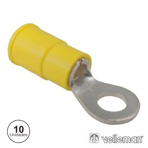 Terminal Redondo Isolado 4.3mm 10X Amarelo VELLEMAN - (FYO4)