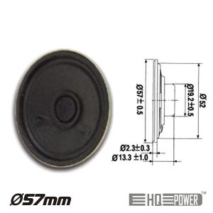 Altifalante Miniatura 1W 8 Ohm 57mm HQ POWER - (MLS2)