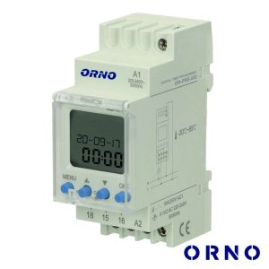 Temporizador Semanal Digital 16A 230V P/ Calha Din ORNO - (OR-PRE-433)