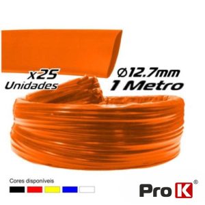 Tubo Manga Termoretráctil 12.7mm 1m 25x Vermelho PROK - (PKMT127R/25)