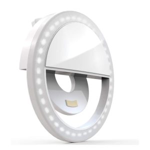 Anel de Luz P/ Telemóvel Universal Branco - (RINGCLIP01-WH)