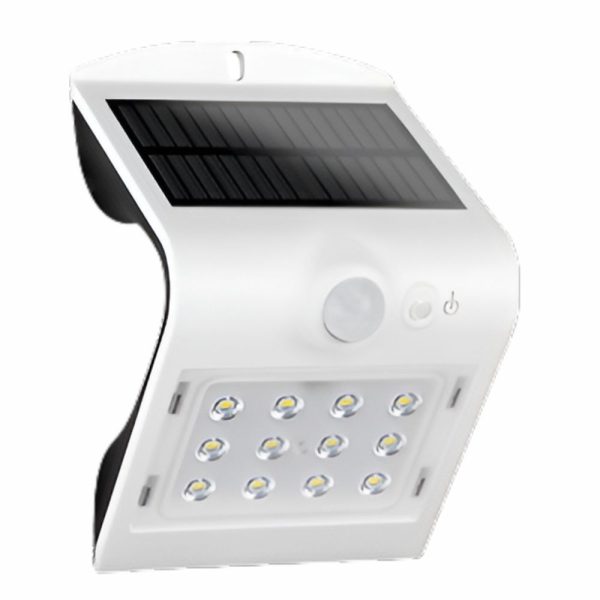 Aplique Exterior Solar 1.5W IP65 C/ Sensor Movimento PIR - (SOLARLIGHT-10(K))