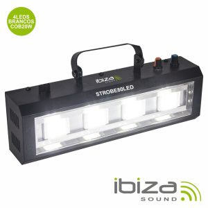 Estroboscópio C/ 4 LEDS Cob 80W IBIZA - (STROBE80LED)