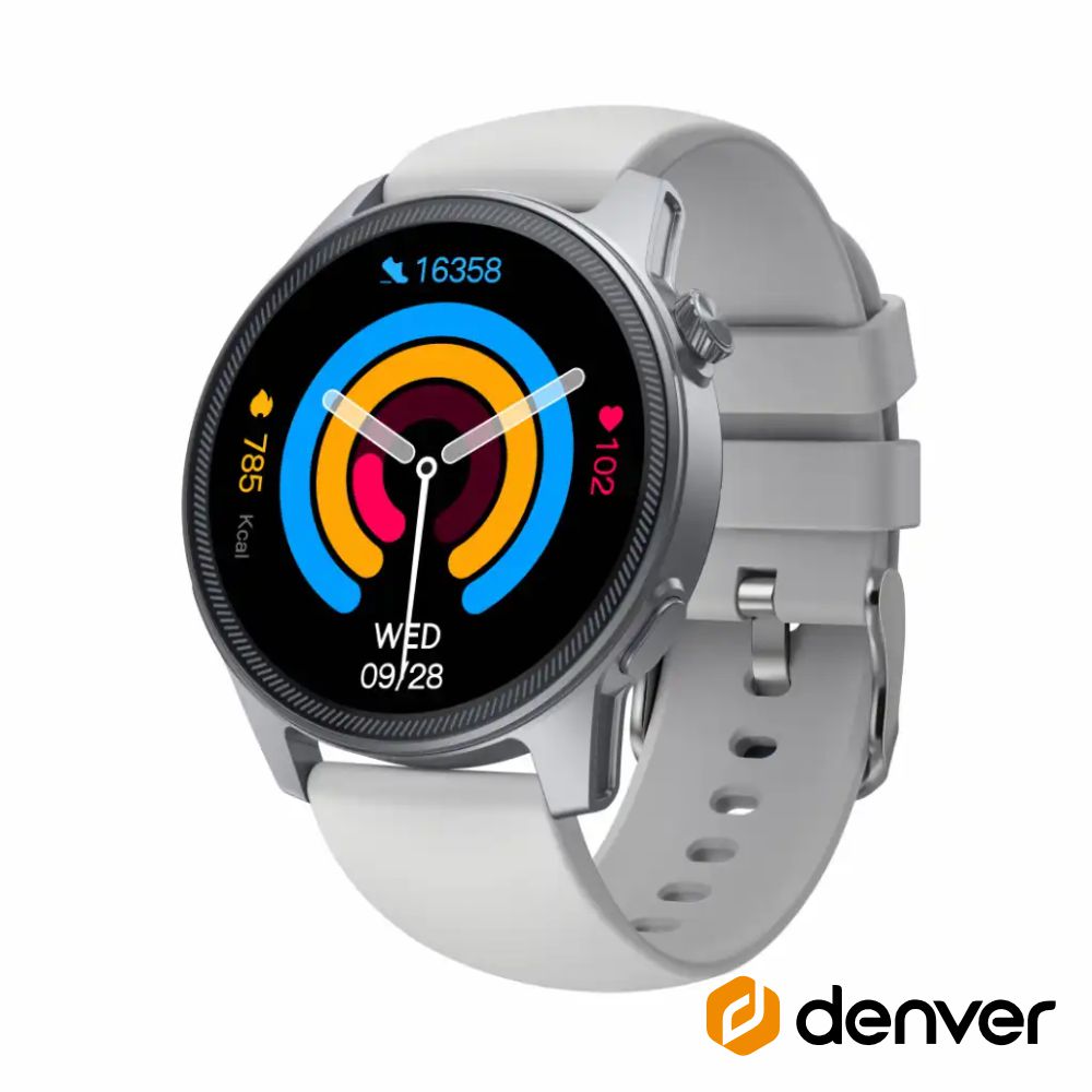 SmartWatch GPS AMOLED P/ Android iOS Cinzento IP67 DENVER - (SWC-392GR)