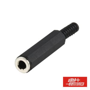 Ficha Jack 6.35mm Fêmea Mono C/ Proteção De Cabo - (14-2)