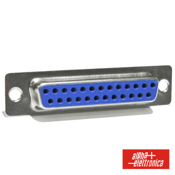 Ficha D-Sub 25p Fêmea P/ Soldar - (63-025)