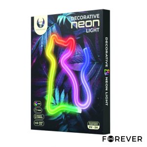 Luz LED RGB Neon Em Forma de Gato C/ Comando - (FLRN03)