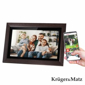 Moldura Digital Madeira FRAMEO Wi-Fi 15.6" KRUGER MATZ - (KM1102-15)