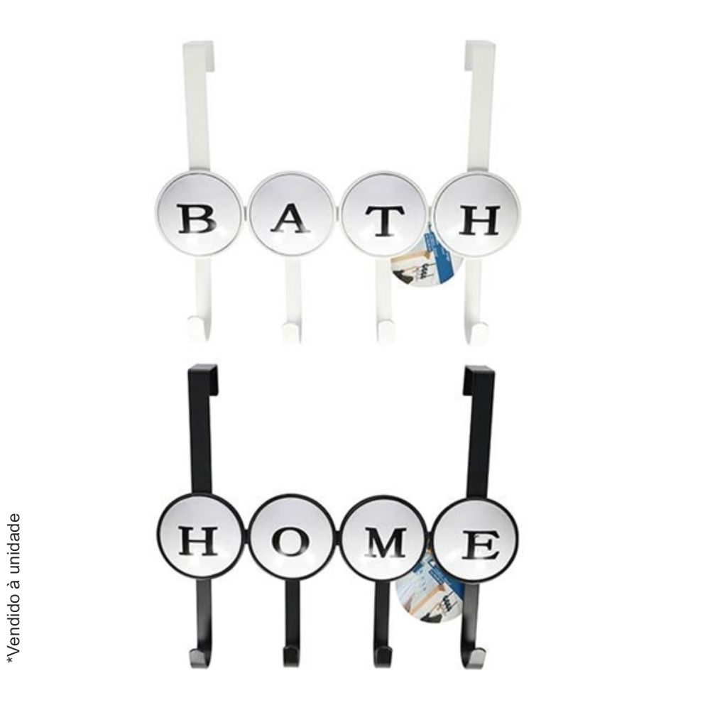 Cabide p/ Porta c/ 4 Ganchos - (LAR531)