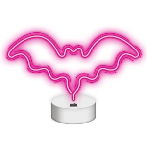 Luz LED Neon Em Forma de Morcego C/ Base - (NNE07)