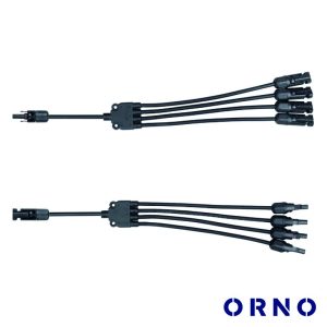 Conjunto de Adaptadores Em Y P/ Fichas Solares 4xMC4 ORNO - (OR-PV-13608)
