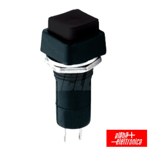 Interruptor Pressão Quadrado On-Off Preto - (330-018)
