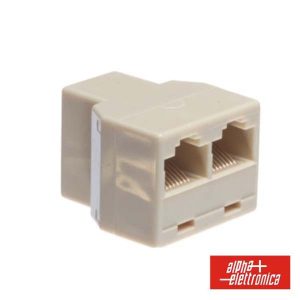 Ficha Adaptadora RJ45 Fêmea p/ 2 RJ45 Fêmea - (94-404)