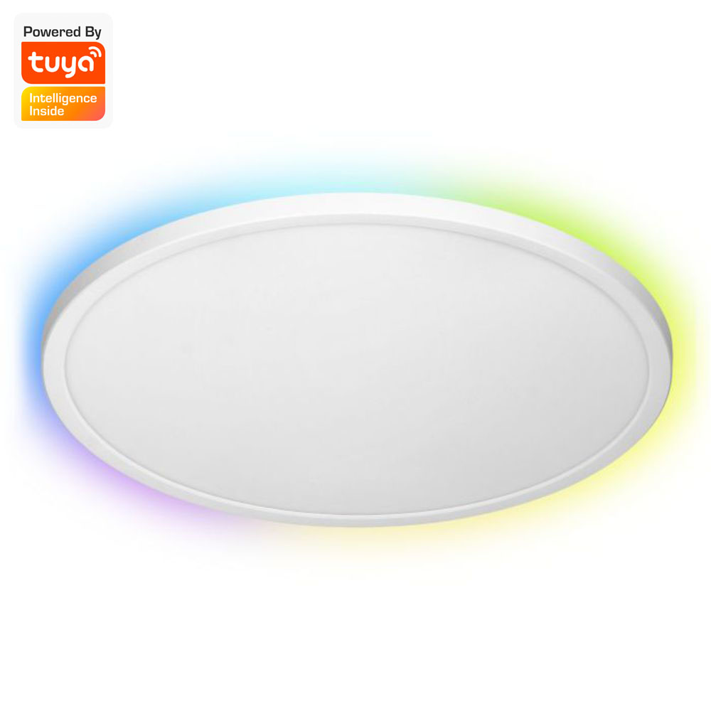 Painel LEDS Redondo Superfície 36W 400mm RGBW 3500lm TUYA - (AD-PL-6515WLZM)
