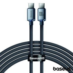 Cabo USB-C Macho P/ USB-C Macho 100W 2m Crystal Shine BASEUS - (CAJY000701)