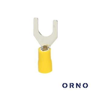 Terminal Forquilha Isolado 6mm 25x Amarelo Blister ORNO - (OR-KK-8104/6/4/B2)