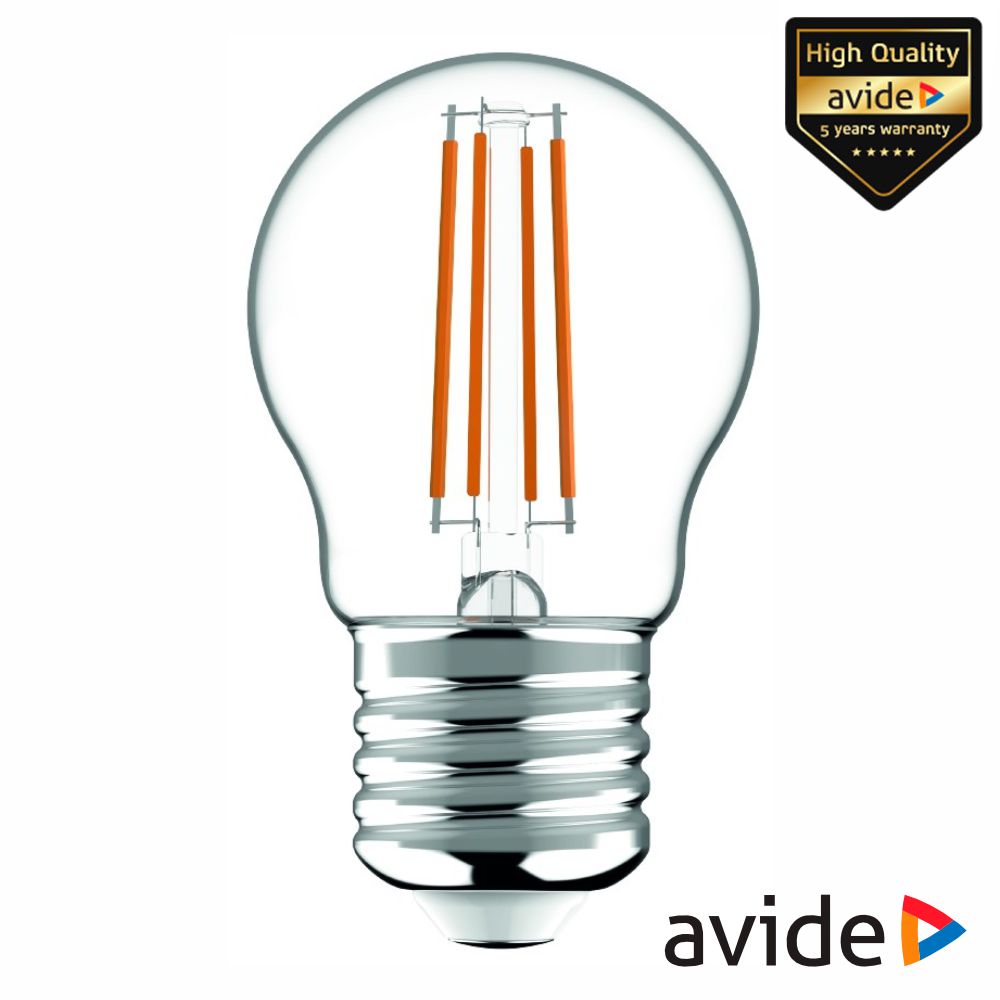 Lâmpada LED E27 Globo Filamento 4.5W 230V 3000K 470lm AVIDE - (ABLFMG27WW-4.5W)