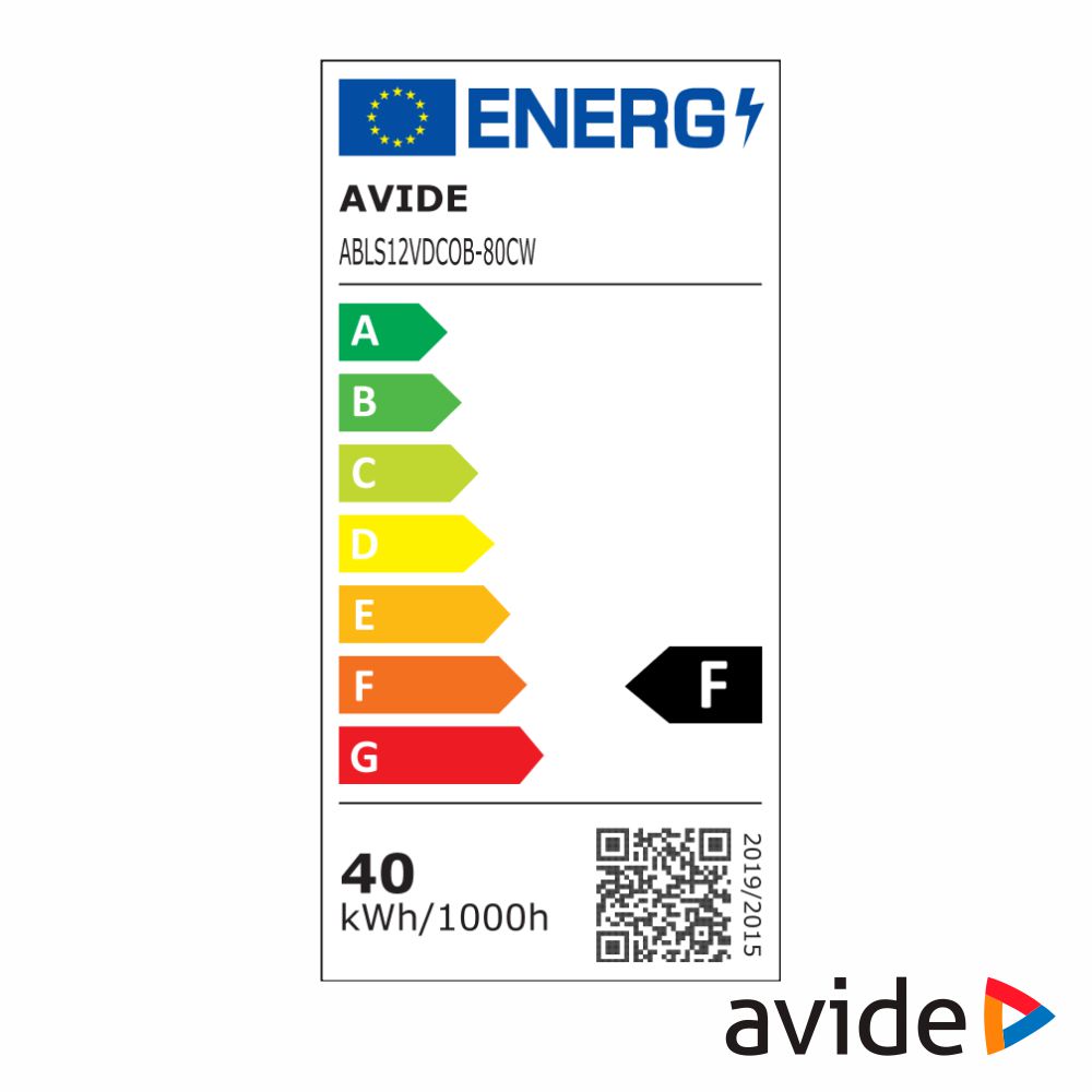Fita 400 LEDS D-COB 6400K 12V 8W/m 5m IP44 AVIDE - Image 2