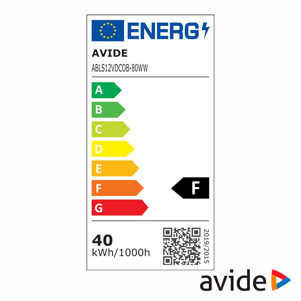 Fita 400 LEDS D-COB 4000K 12V 8W/m 5m IP44 AVIDE - Image 2