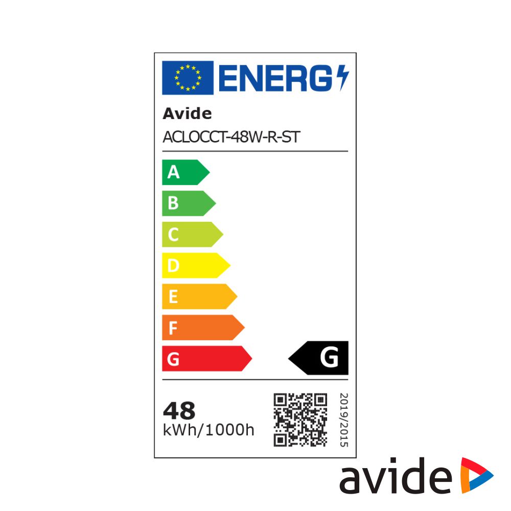 Painel LED Redondo Aplique 48W 485mm Tri-White 2400lm AVIDE - Image 2