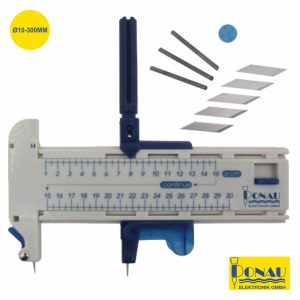 Compasso P/ Corte Circular Ø10-300mm C/ Lâminas Donau - (DNMS08)