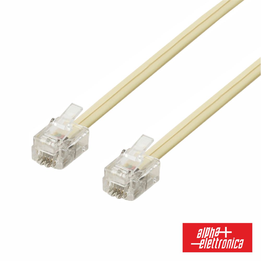 Cabo Telefone 6p4c Creme 7m ALPHA - (94-782AB)