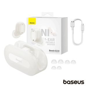 Auriculares Earbuds TWS Bluetooth 5.3 Bowie Branco BASEUS - (A00054300226-Z1)