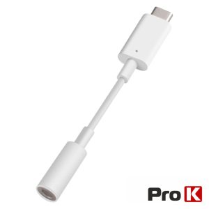 Cabo USB-C Macho / Jack 3.5mm Branco PROK - (ADAP-USBC/JACK)