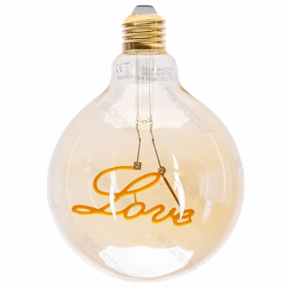 Lâmpada LED E27 Globo Filamento "Love "4W 230V 1800K 250lm - (B10101HG7)