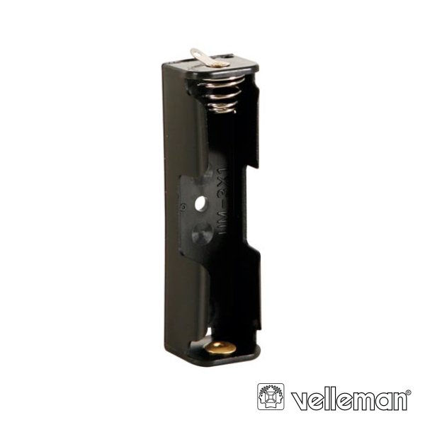 Suporte P/ 1 Pilha AA C/ Terminais P/ Soldar VELLEMAN - (BH311D)
