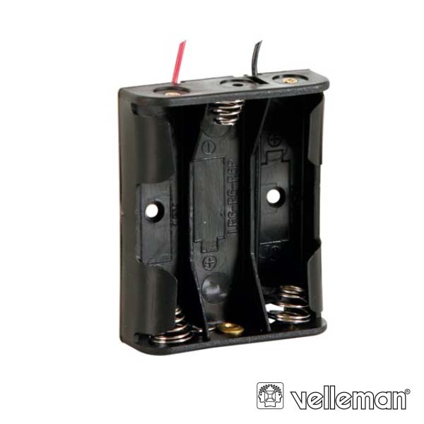 Suporte P/ 3 Pilhas AA C/ Fio VELLEMAN - (BH331A)