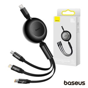 Cabo USB-C Macho p/ Lightning/USB-C PD/MicroUSB 100W BASEUS - (CAMJ010201)