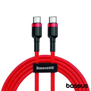 Cabo USB-C/USB-C Macho/Macho 1m PD/QC 3.0 60W Cafule BASEUS - (CATKLF-G09)