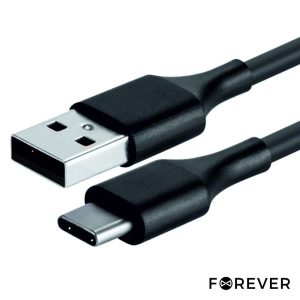 Cabo USB-C 2.0 Macho / USB-A Macho 1M Preto - (CUSB312/2A)