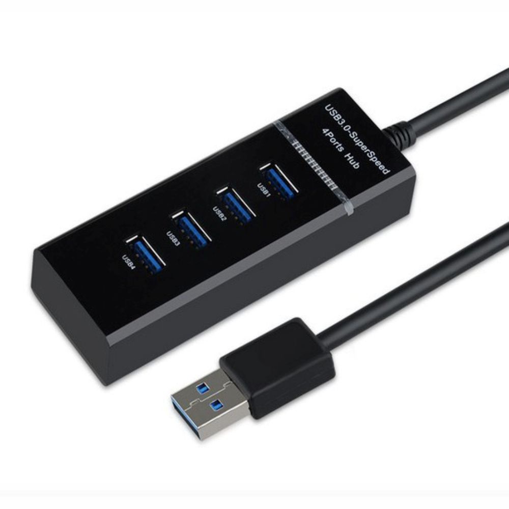 Hub USB 3.0 C/ 4 Portas Preto - (HUBUSB322)