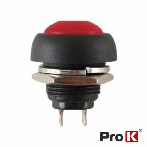 Interruptor Pressão Redondo 0.5a-250vac Vermelho 12mm IP65 - (ITR015R)