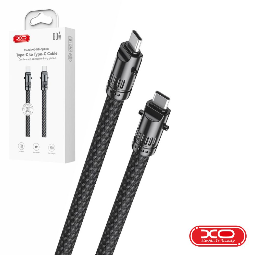 Cabo USB-C Macho P/ USB-C Macho PD 60W 0.2m XO - (NB-Q289B)