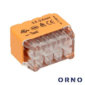 Ligador Rápido 8 Condutores 0.75-2.5mm² 50x ORNO - (OR-SZ-8004/8/50)
