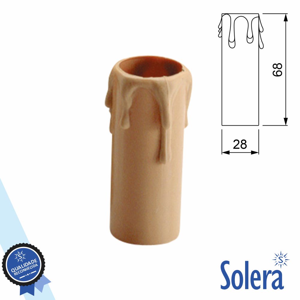 Capa P/ Suporte de Lâmpada E14 Efeito Vela SOLERA - (SLR-853C)