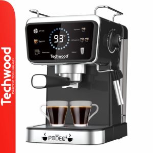 Máquina de Café Digital LCD 1350W TECHWOOD - (TCA-1386EXN)