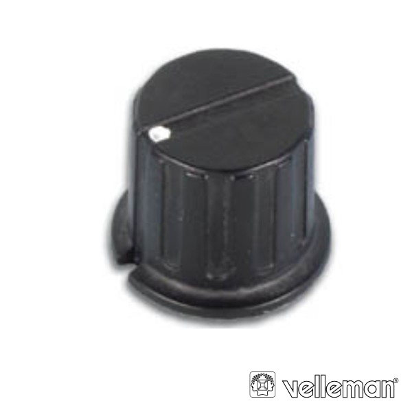 Botão P/ Potenciómetro Preto C/ Ponto Branco 24.5x6mmm - (KN246BP)