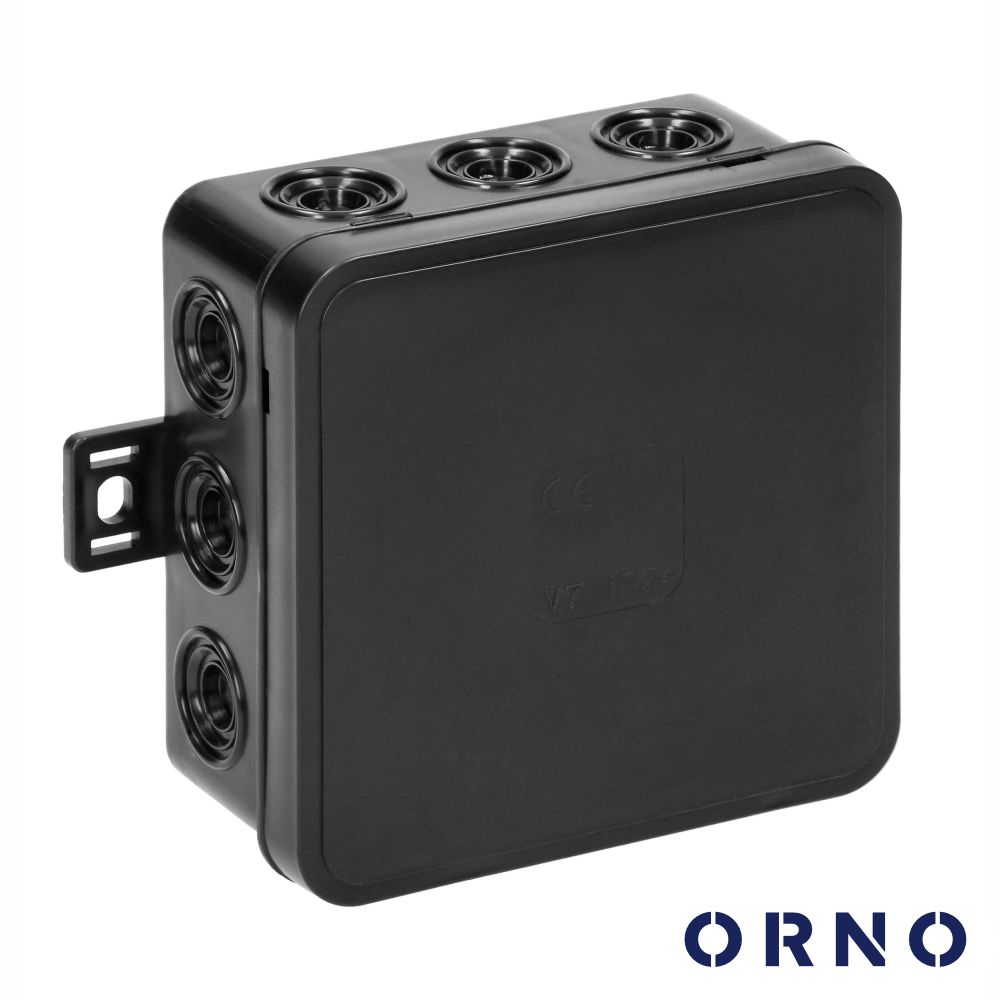 CAIXA DE DERIVAÇÃO ESTANQUE C/ 12 CONES 100X100X41mm ORNO - (OR-JB-13804/B)