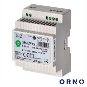 Fonte De Alimentação 15VDC 2A DIN ORNO - (OR-VID-VP-1069ZD)