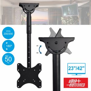 Suporte Lcd/Plasma 23/42" Tecto C/1 Braço 200/200 50kg ALPHA - (SU2342/60)