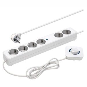 Extensão Elétrica 6x Schuko C/ Interruptor De Pé 1.5m - (TE6CB1PE)