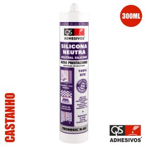 Silicone Neutro Alto Desempenho Castanho 300ml Qs - (TECNOSIL-N80-CT)