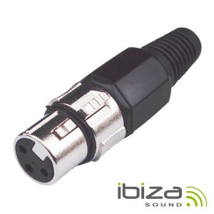 Ficha XLR 3p Fêmea Niquelado IBIZA - (XLR-F)