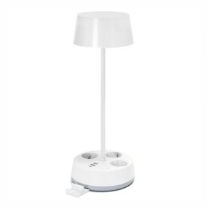 Candeeiro Mesa LED 4.6W C/ 3x Schuko/3x USB/Sup. Telemóvel - (B1031143I)